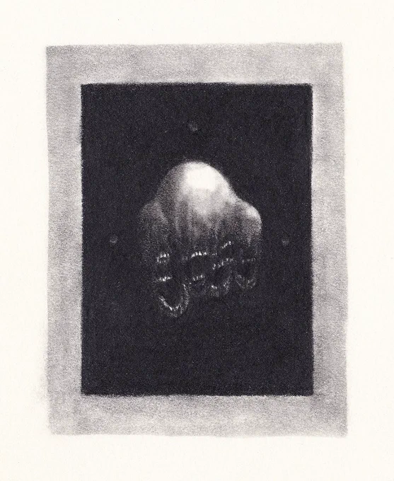toouuoothing // graphite drawing on paper (5x6 inches) \\ 