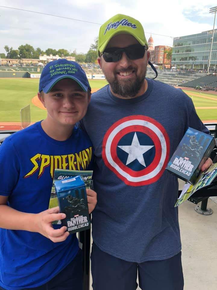 BayLakeNemo's tweet photo. Loving the #BlackPanther bobblehead here at the @ColaFireflies game! 
Thanks @MiLBPromos 
#letsglow #lightitup
@jennirunsdisney https://t.co/OZqFmib4RH