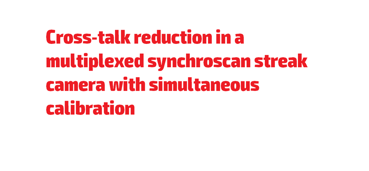vnzloy's tweet photo. Cross-talk reduction in a multiplexed synchroscan streak camera with simultaneous calibration

Nehad Hirmiz, Anthony Tsikouras, Elizabeth J. Osterlund, Morgan Richards, David W. Andrews, and Qiyin Fang

https://t.co/H2nvORMg3V https://t.co/FZzRqMjN5k