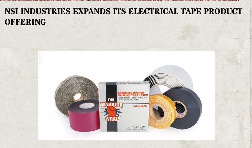 NSiIndustries's tweet photo. Thanks @ElectricalNews for the coverage of our new professional #WarriorWrap Specialty Tapes! https://t.co/0iXzfw2YmD #WarriorTime #ElectricalTapes https://t.co/0Cs8fUwPP8