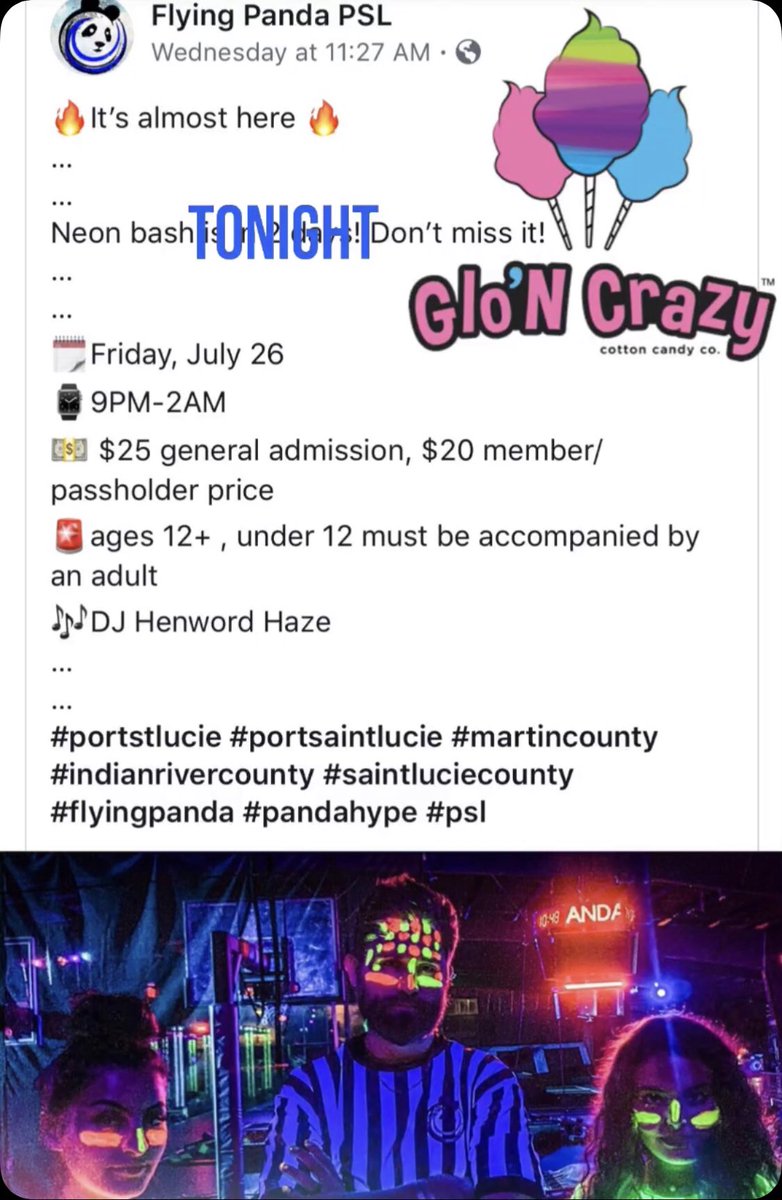 gloncrazy's tweet photo. Come on out to Flying-Panda Psl tonight and Letβs Gloβ Crazy!
@gloncrazy #gloncrazy https://t.co/QO5BctoGsW