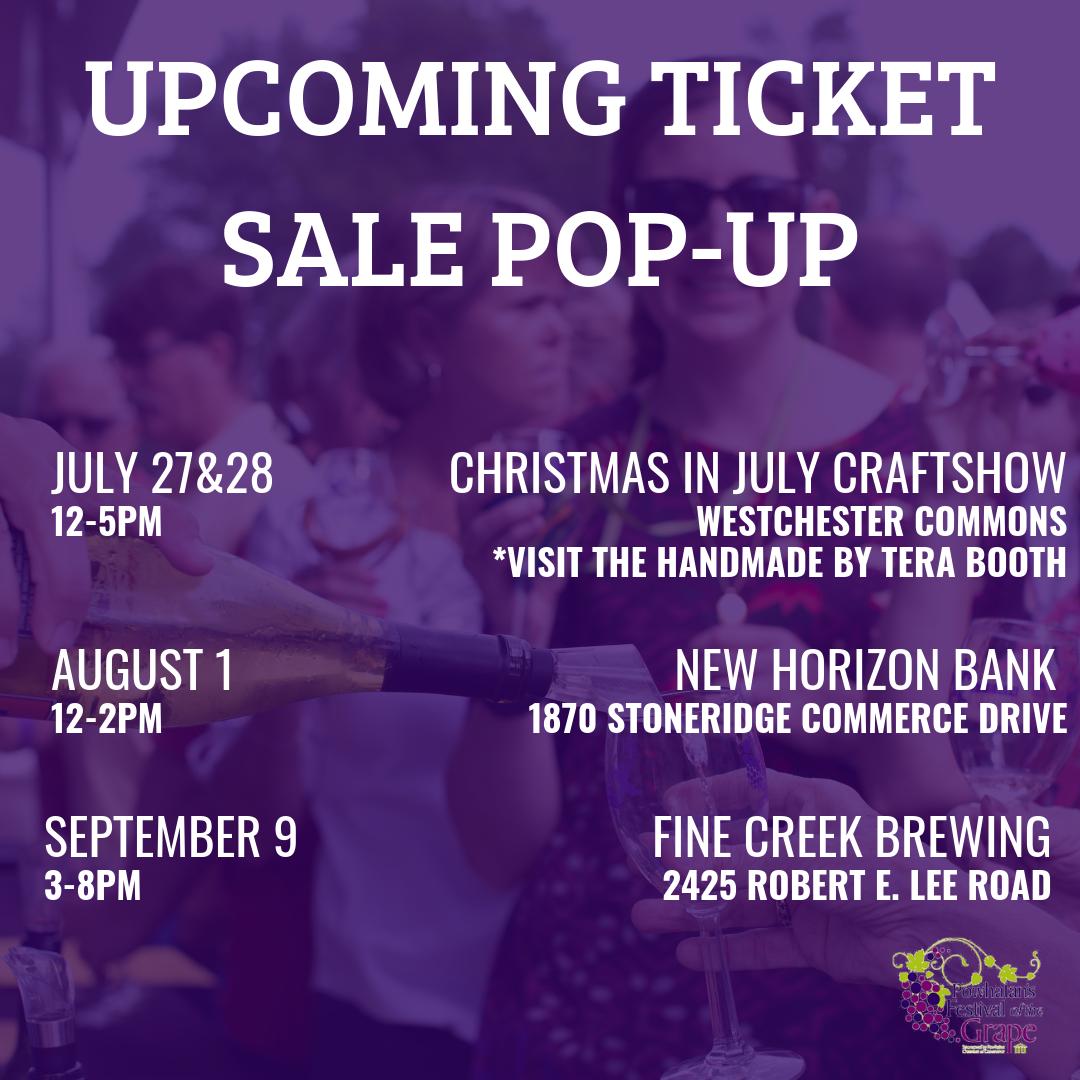 Our first pop-up is today and tomorrow (27th &amp; 28th). Come shop Christmas and July and pick up your #PowGrape tickets while you're there. #VAwine