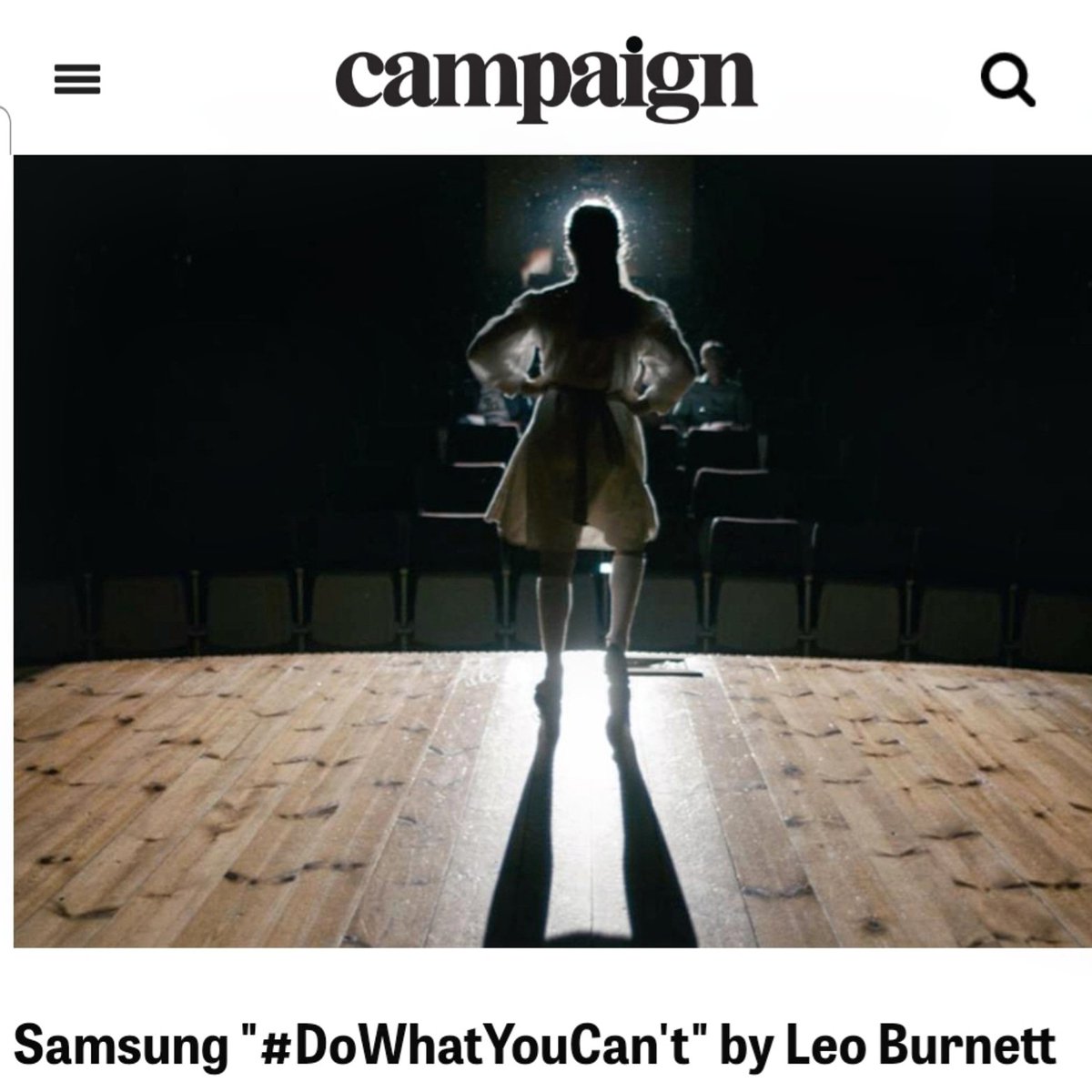 LeoBurnettIL's tweet photo. https://t.co/BJB8CDK122
Our local " #DoWhatYouCant "campaign @Campaignmag (and many more around the globe 🌍) #leoburnett #leoburnettil #leoburnettworldwide #samsung #samsungisrael #nofear #local #creativitywithoutborders #humankind @TalZagreba @gilbarzvi1 #production https://t.co/N57xSqt1zp