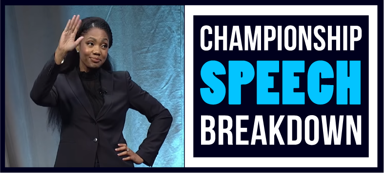 TacticalTalks's tweet photo. In less than a month there will be a new World Champion of Public Speaking for 2019! 

Here is a new Speech Breakdown for the 2018 Toastmasters World Champion of Public Speaking, Ramona J. Smith. https://t.co/zu3Fe1ncIR #toastmasters #publicspeaking https://t.co/ITVpH2baf5