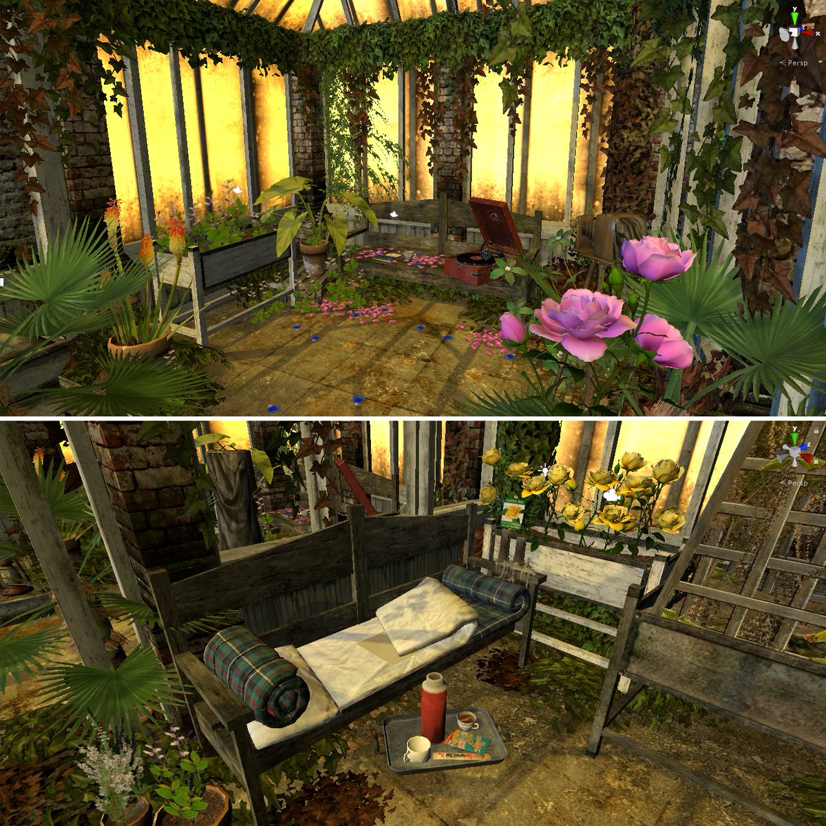 jonathanboakes's tweet photo. 1984: Sunset in the Greenhouse on the old estate; a romantic ghost needs a romantic ghost-hunter to lure them out. Shall I compare thee to a Summer's eve... #ghosts #adventuregames #mystclone https://t.co/xdVbGm8Lmd https://t.co/jaLJol8iK9