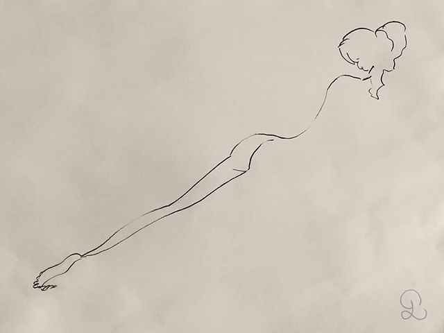 It was supposed to be only the beginning of something else, but I found it cool, and then it started raining on my paper, so I decided to keep it exactly as it was, and to pretend that it was a finished artwork. Because I am the one who decides, anyway 😁. Let's call it... li…