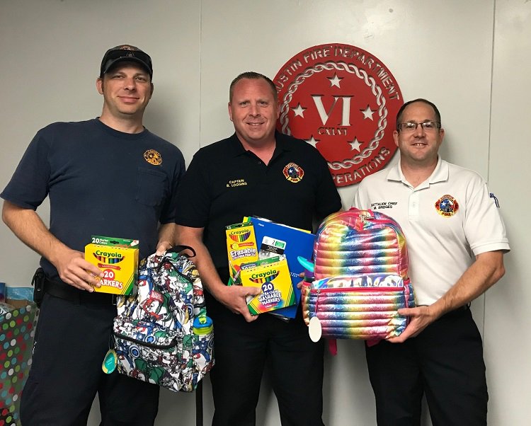 austinfiredept's tweet photo. Two awesome backpacks built by our Spec Ops' section for @austintexasgov's 14th annual #BuildaBackpack drive! Each summer, employees use their own $ to buy school supplies for needy ATX kids. Last year, 1,400+ backpacks and 230+ boxes of supplies were donated! 📸 BC Bridges, AFD https://t.co/t5gSJVswWh
