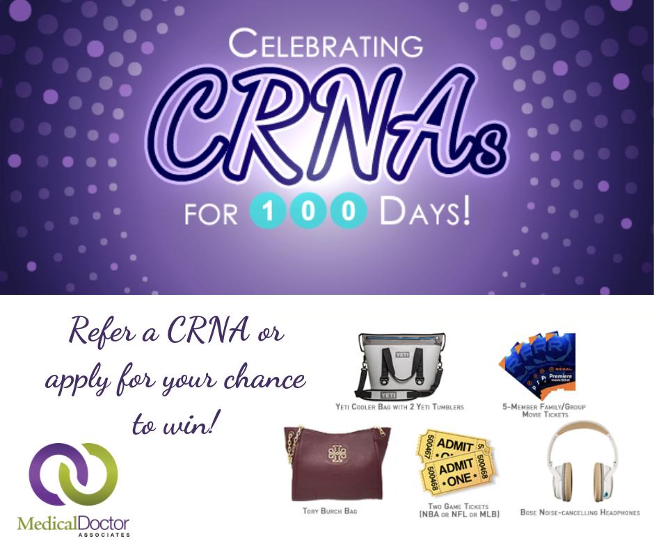 MDAstaffing's tweet photo. The MDA team is excited to announce a fun promotion in celebration of all the incredible CRNAs who are working hard everyday at our client facilities. CRNAs can apply here: https://t.co/qPUxgDIhGI or if you have a friend to refer: https://t.co/nQ6mFRVaJZ https://t.co/bg5DeW5Wkx