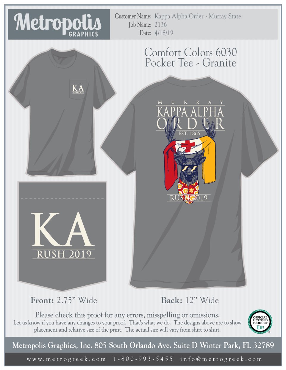 Kappa Alpha Order Murray State on X Fall Rush shirts are out If you want to pick yours up click the following link Shirt designed 4 18 19 https t eJdqP3DoCk We will also select two