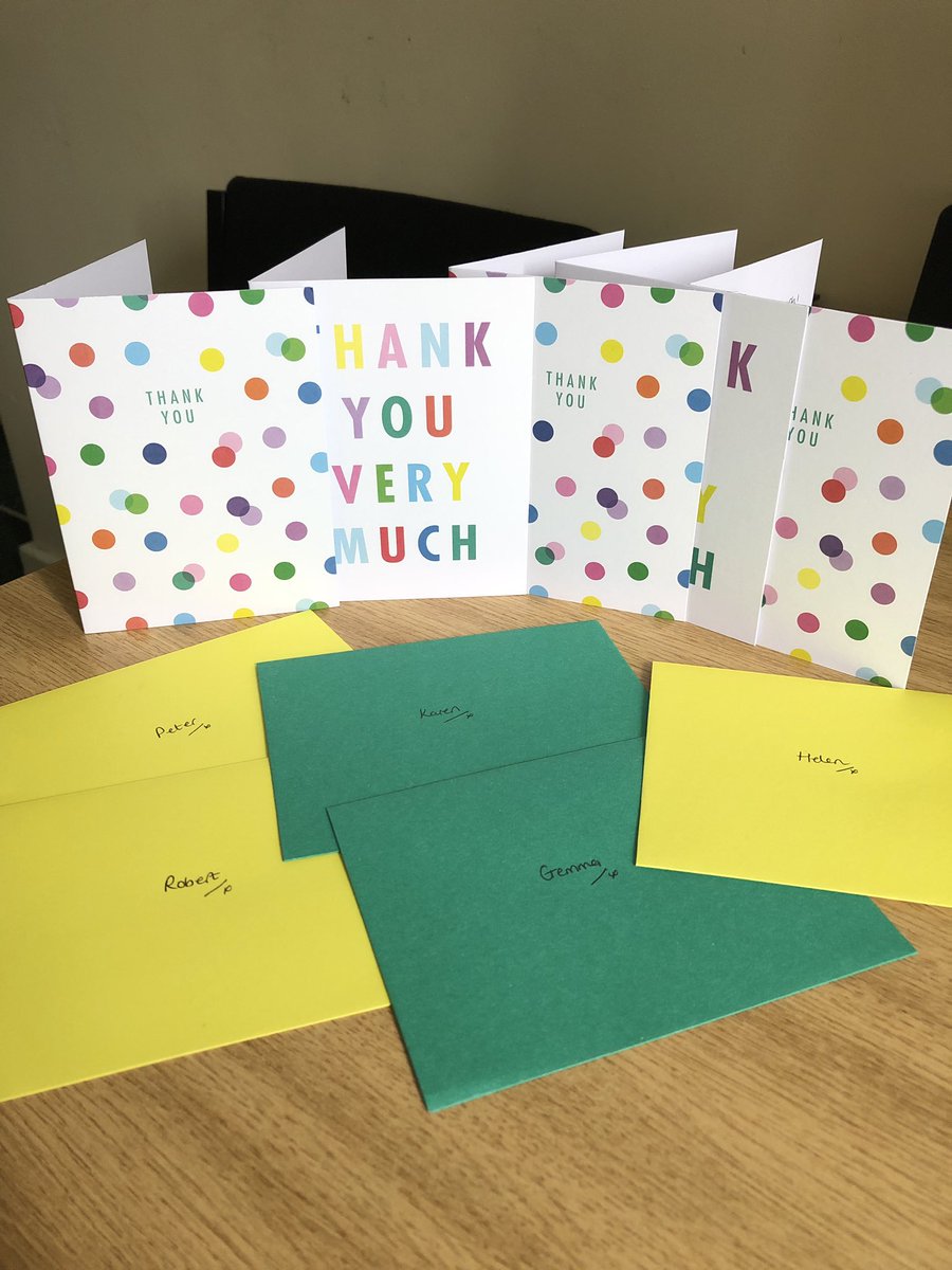 Goodbye cards for my staff at Stonnall, sad to be leaving such an amazing team but looking forward to a new challenge!  #enablingenvironment