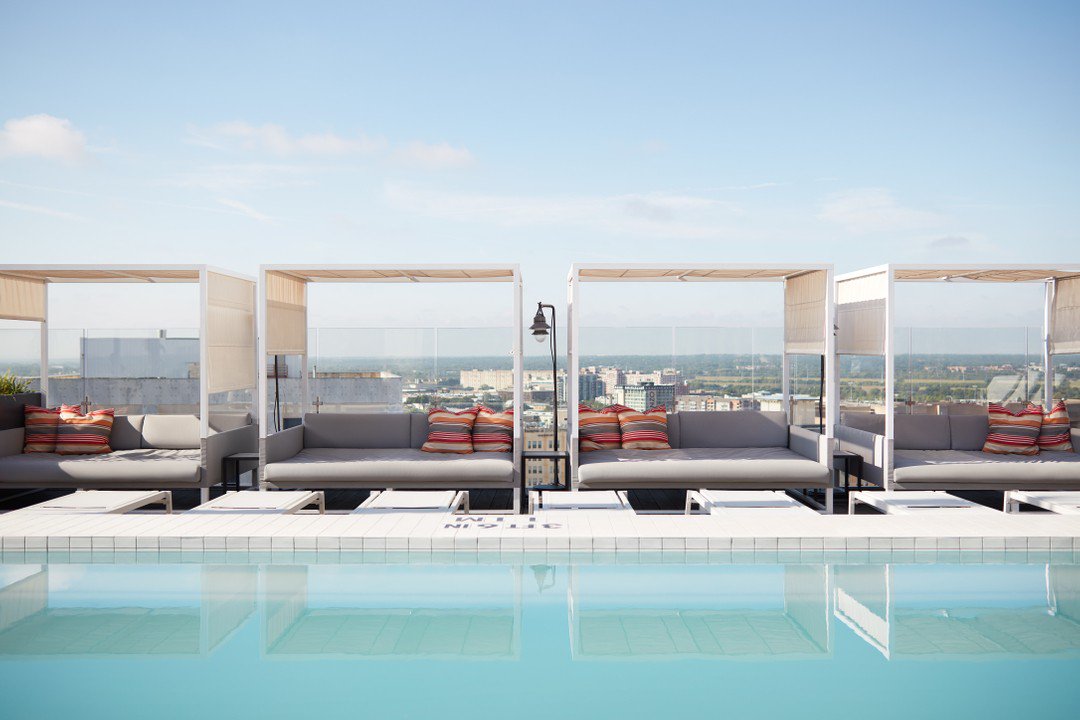 Busy summer weeks can often have us dreaming of the beach or at least escaping the city - that being said, a staycation with a pool and view like this is always a great idea too. We like to think that <a href="/TheStatler/">The Statler</a>  and <a href="/WaterProofDTX19/">WaterProof</a> is a posh sanctuary in the middle of Downtown