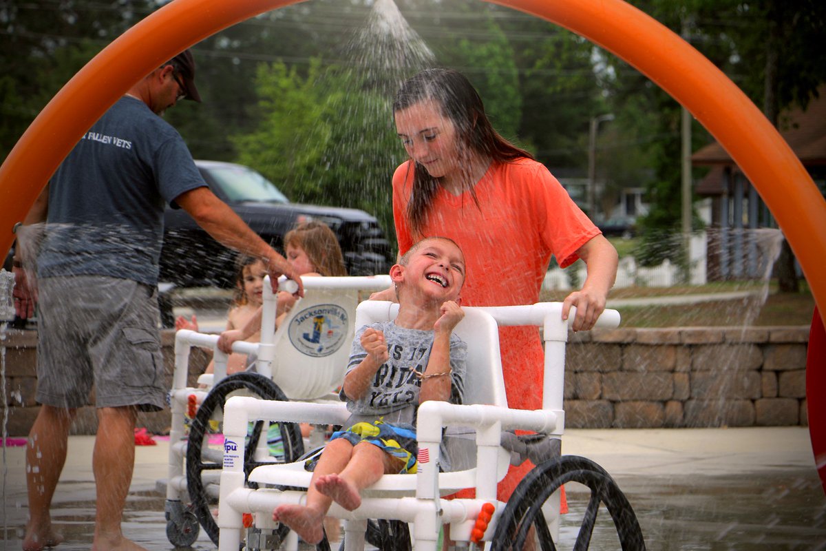COJacksonville's tweet image. Thanks to the Americans with Disabilities Act, businesses and communities like Jacksonville are making greater strides to accommodate those with all abilities. Just recently we added two new aquatic wheelchairs so that even more youth can enjoy our splash pads. #ADA29