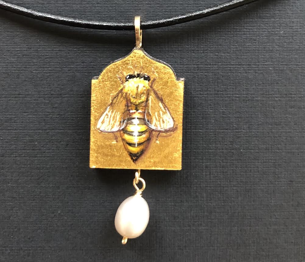 martingallery's tweet photo. New jewelry from Christina Goodman in the gallery. Each paining is done by hand using acrylic, fine brushes and, occasionally, a magnifier. https://t.co/wLCIAi4S84