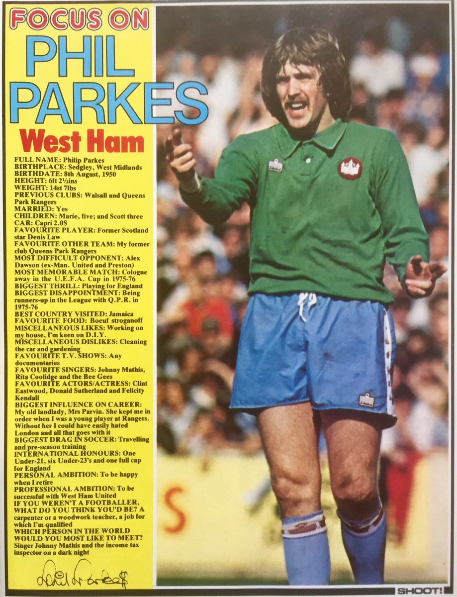 Phil Parkes #WHUFC 1979/80 #COYI