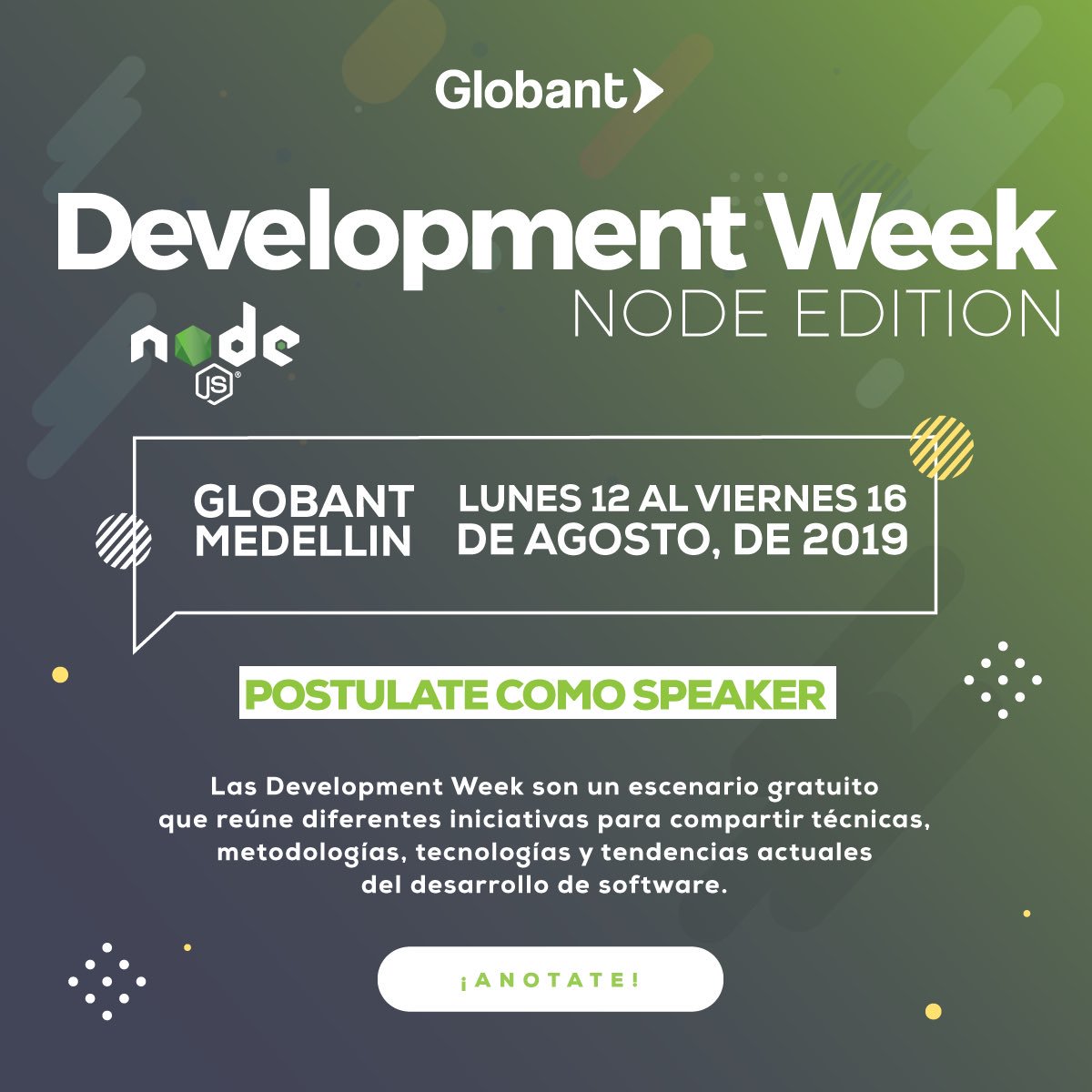 TheDull's tweet image. Aplica al CFP de la #NodeWeek bit.ly/C4SNODE