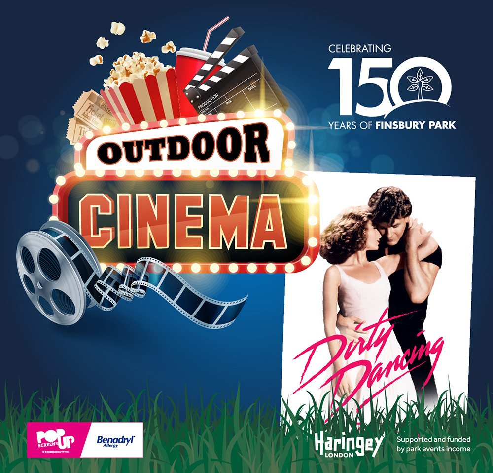 Come and have "the time of your life" at our FREE outdoor cinema screening of Dirty Dancing at Finsbury Park on Monday 5th August. Food and drink will be on sale (or you can carry your own watermelon!). For more info, please read: ow.ly/UnoS50uybho #FinsburyPark150 🕺💃🍿🍉
