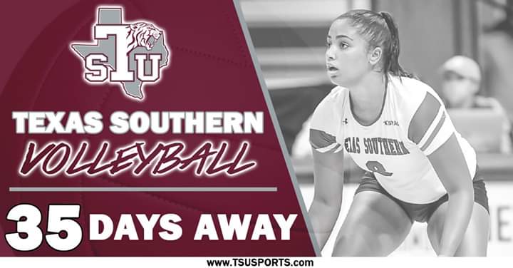 Texas Southern University Volleyball 🏐 hits the court in 35 days! View their schedule and 2019 roster at tsusports.com