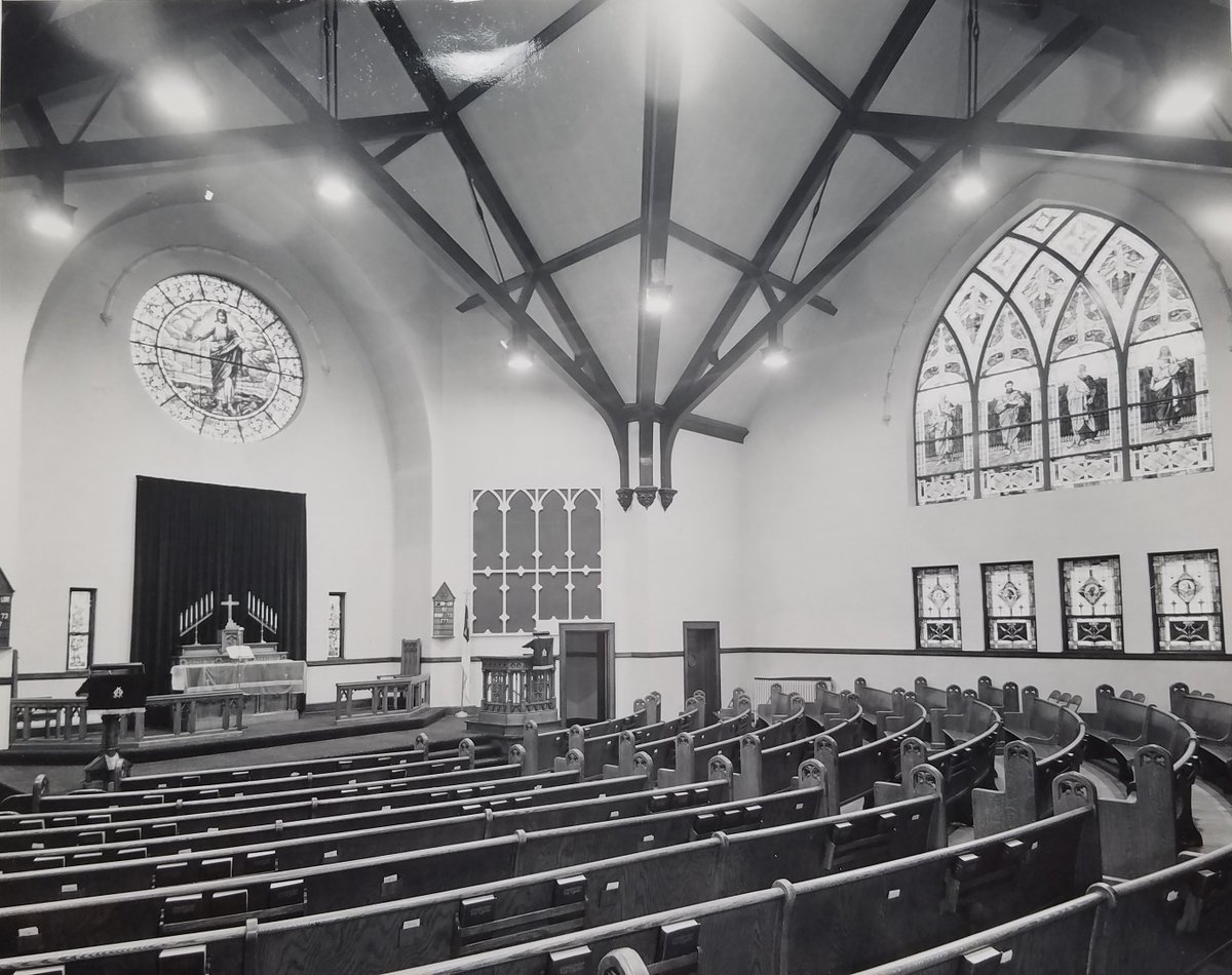 The original trusses of First Lutheran Church in Cedar Rapids have been uncovered - taking the space back to its roots, but with a fresh coat of paint. We love seeing the progress Rinderknecht Associates Inc has been making!

#churchrenovation
#workinprogress
#architecture