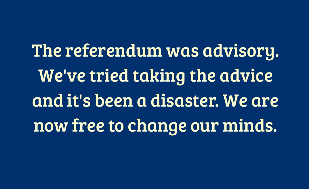HeleneFrenchie's tweet photo. There...  Said it!  #advisory #notcompulsory #frauderendum #someonestopthisnow #StopBrexitSaveBritain #StopBrexitSaveDemocracy #stoptheworldIwannagetoff ✋ https://t.co/QEL0UxsOs4