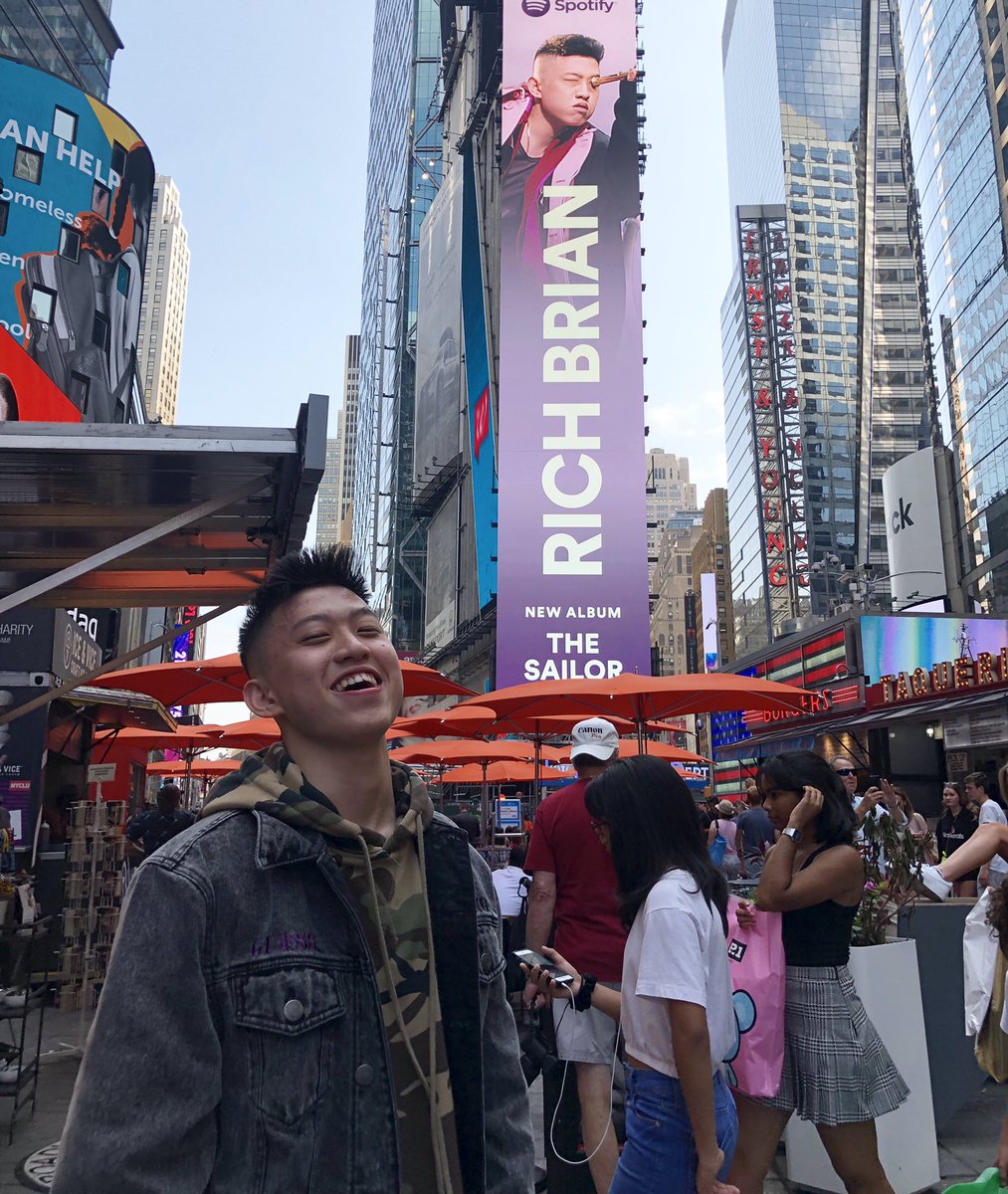 im in times square &amp; my album is on the big screen. only 5 years ago i was just a kid in indonesia learning english from rap music &amp; youtube videos. guys please follow your dreams and trust the process because well, this shit feels really good. Happy sailing fellow sailors⛵️