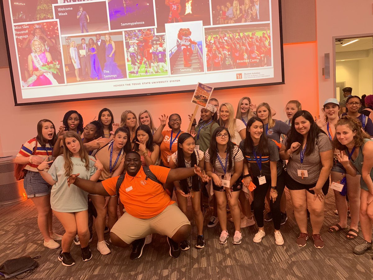 Belvin_SHSU's tweet photo. My Last Session of Orientation 2019! I had a blast for with y’all and y’all killed the skit. Each of y’all are talented individuals and I can’t wait to see y’all conquer Sam’s campus. See y’all in the fall ❗️🔶🔷 #SHSU #bearkatorientation #futureteachers https://t.co/1SeU0YXkQK