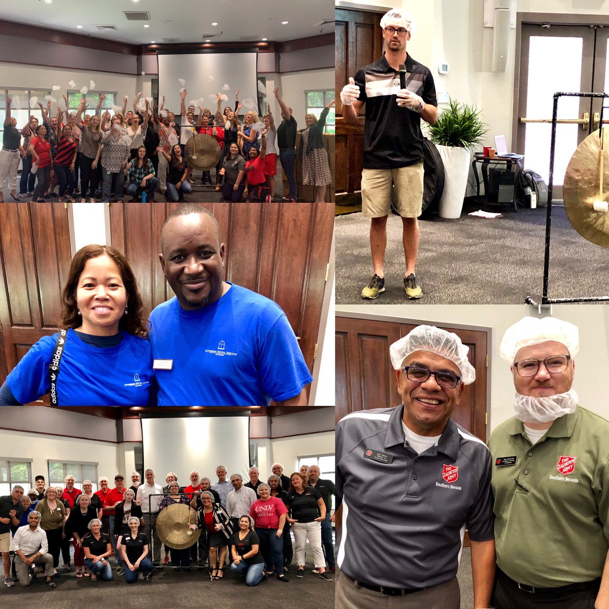 UNLVAlumni's tweet photo. Colleagues from the Division of Philanthropy & Alumni Engagement and the @UNLVAlumni Association packed 25,000 meals to benefit three local nonprofits #BeNeighborly #PackShack #FeedtheFunnel https://t.co/q4ooFUKawn