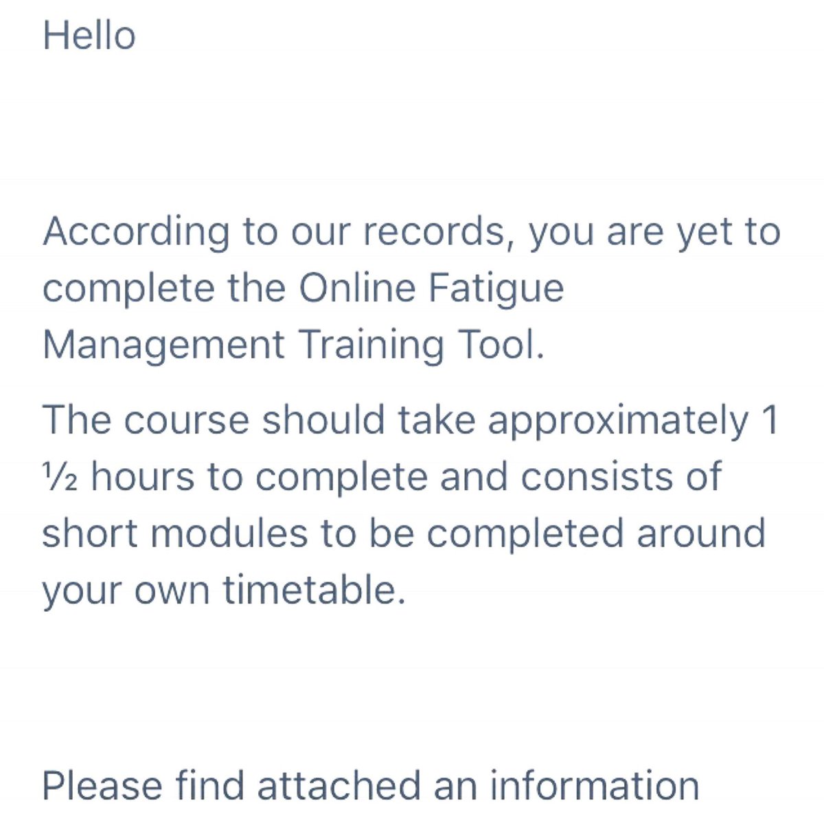 This is a real email I received from a hospital a couple of years ago. 

Finish up your online fatigue training. But do it at your own unpaid time. 90minutes of work. Find a time. 

This is not how you deal with burnout.