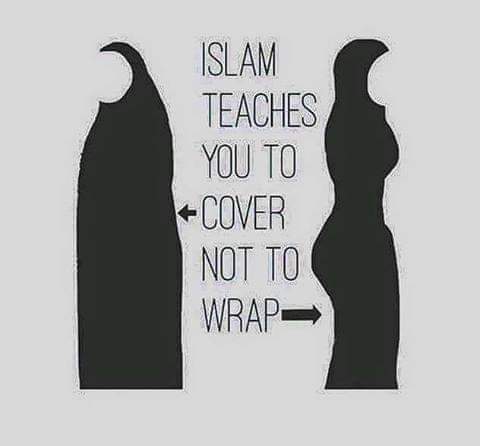 jembercoret's tweet photo. Islam teaches you to cover not to wrap. https://t.co/ERHUaalYCM