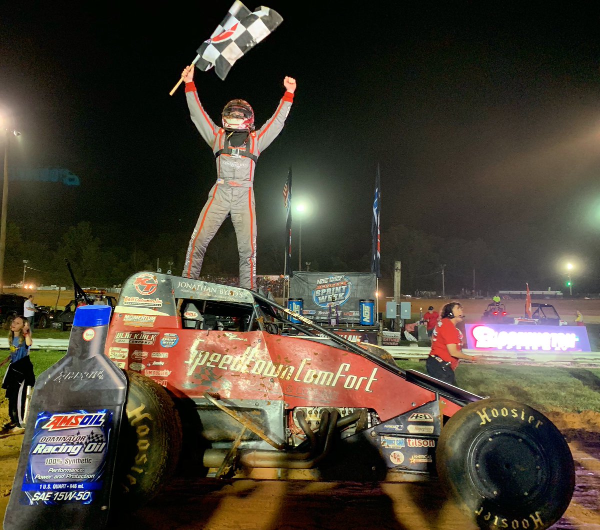 KTJ picked up a thriller tonight at Bloomington after trading positions with Jason McDougal and Kyle Cummins! #ISW19