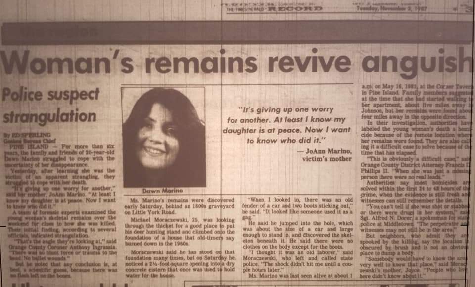 37 year old cold case in Orange County New York HELP FIND ANSWERS!
If you have any information regarding Dawn’s case, you are urged to call the New York State Police confidential tip line at (845) 344-5370.