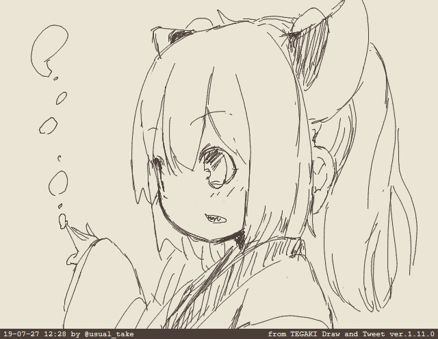 びみょい角度らくがきりたん! #tegaki_dt 
