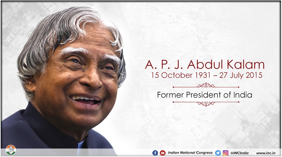 Dr. APJ Abdul Kalam, known as the Missile Man of India, played pivotal roles in INCOSPAR, ISRO, DRDO & the missile program from 1960 to 1999. He served as the 11th President & was awarded the Bharat Ratna, Padma Vibhushan, Padma Bhushan. We remember him on his death anniversary.