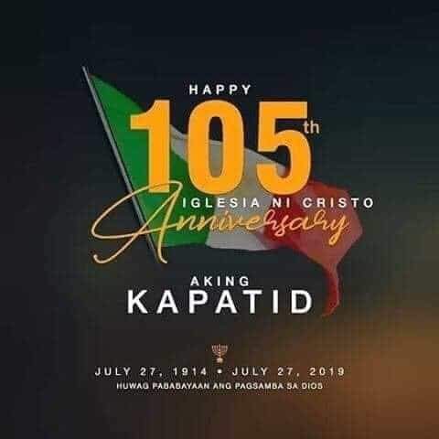 Shamsie6's tweet photo. Happy 105th anniversary mga kapatid. From lokal ng Obando, District of Bulacan South 😊
#INC105 #IglesiaNiCristo #midyearthanksgiving https://t.co/m7lh4JTkdE