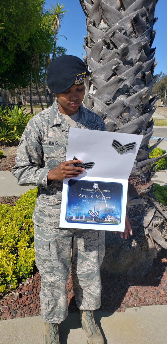 Look at my wife getting promoted and serving her country #proudwifemoment #30thspacewing #airforcewife #seniorairman