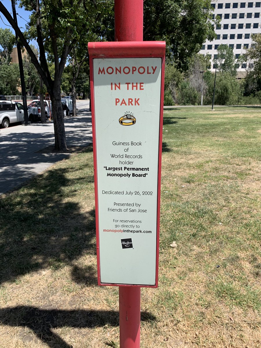 Monopoly in the park sign