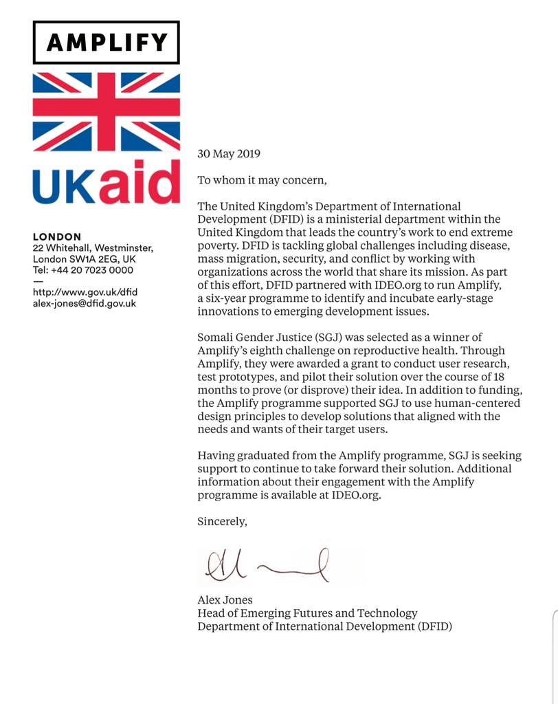 GenderSomali's tweet photo. @DFID_UK Thank you for the opportunity,we promise that we will work hard to reach our goals towards Gender equality and community trasformation in Somalia. https://t.co/ZgaHAToTGE