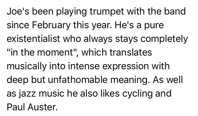KGhornstars's tweet image. 🎵 It’s time to meet the band, King Groovy &amp;amp; the Hornstars. 🎶 This is Joe! 🎵
Joe plays: trumpet &amp;amp; flugelhorn 🎺 
Joe likes: cycling
Joe doesn't like: meaningless jargon
#jazz #meettheband #technicallyperfect #jazzer #trumpet #flugelhorn #flugel #jazzsolo
