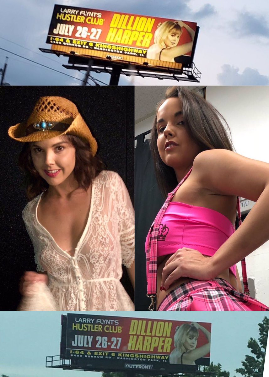 Gowser93's tweet photo. As you can see @DillionHarper is up in lights &amp; gracing roadside billboards💃🏻

2 shows 2nite from 12am &amp; @HustlerStLouis is the very 1st club to have Dillion perform to her feel good &amp; catchy song Pornstar! Perfect track to add to Dill’s feature dance routine https://t.co/TuWAgnJxpA