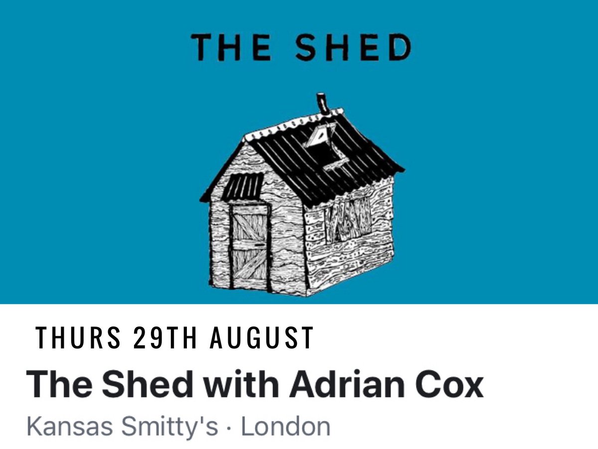 After an amazing 4 months on tour , I will be back for a rare show #london @KansasSmittys this August with Joe Webb, Gethin Jones & Simon Read. We will be playing some of our favourite tunes Get a ticket NOW Limited Tickets £10 +bf ticketweb.uk/event/the-shed… @AdrianCoxMusic