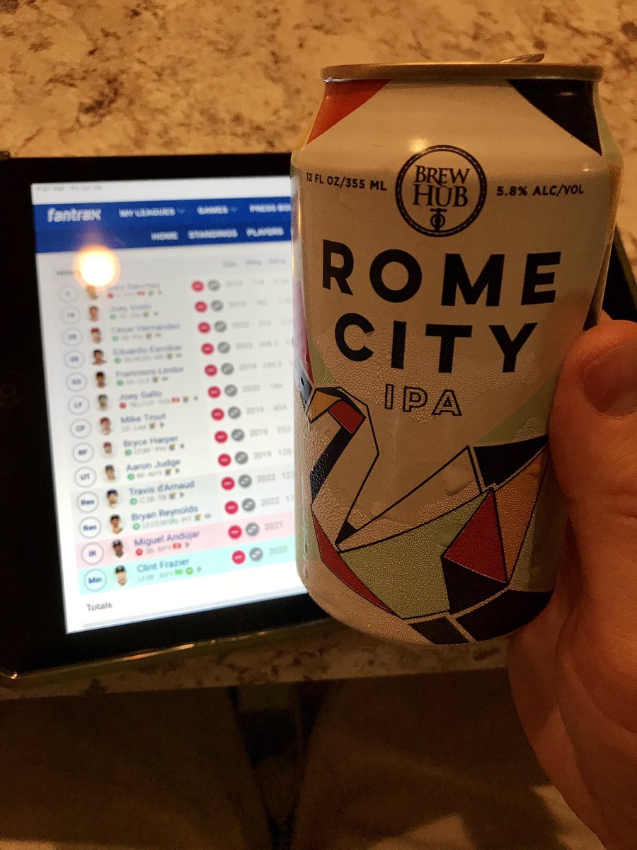 FollowthatBeer's tweet image. #TradeDeadline #FantasyBaseball thinking 🤔 with @TheBrewHub Rome City #ipa 5.8% 
#hophead #hoplife #hoplove #beerlife #beerlove #lakeland #fl #beachlife