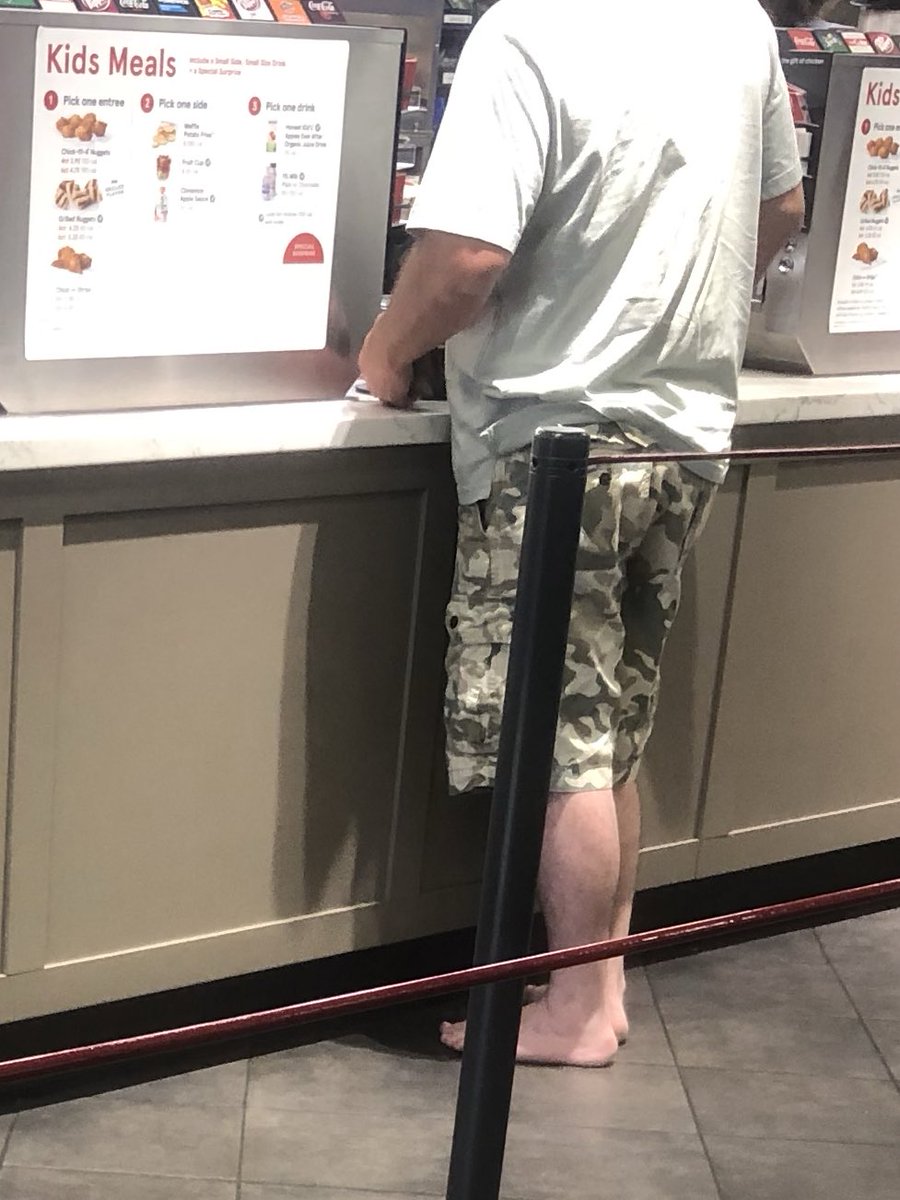 chadham5454's tweet photo. Shoes not required in @ChickfilA https://t.co/VZzVzsmL8t