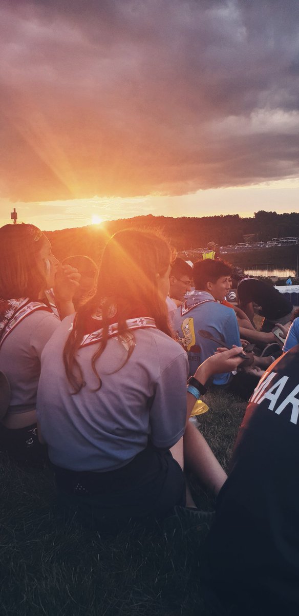 Sunset at the end of cultural day !#ScoutJamboree #uk24wsj