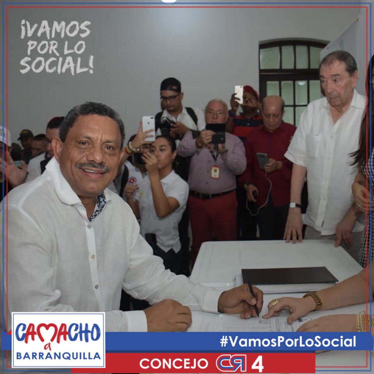 josecamacho01's tweet photo. Con esta firma oficializo mi candidatura al @Concejodebaq 2020-2023 y le confirmo a la ciudad que mi compromiso no se detiene.🔴🔵
Aquí estoy para ser la voz del cambio social que necesita Barranquilla.
¡Esta vez #VamosPorLoSocial!
#CR4🔴 https://t.co/Vw87W1eG98