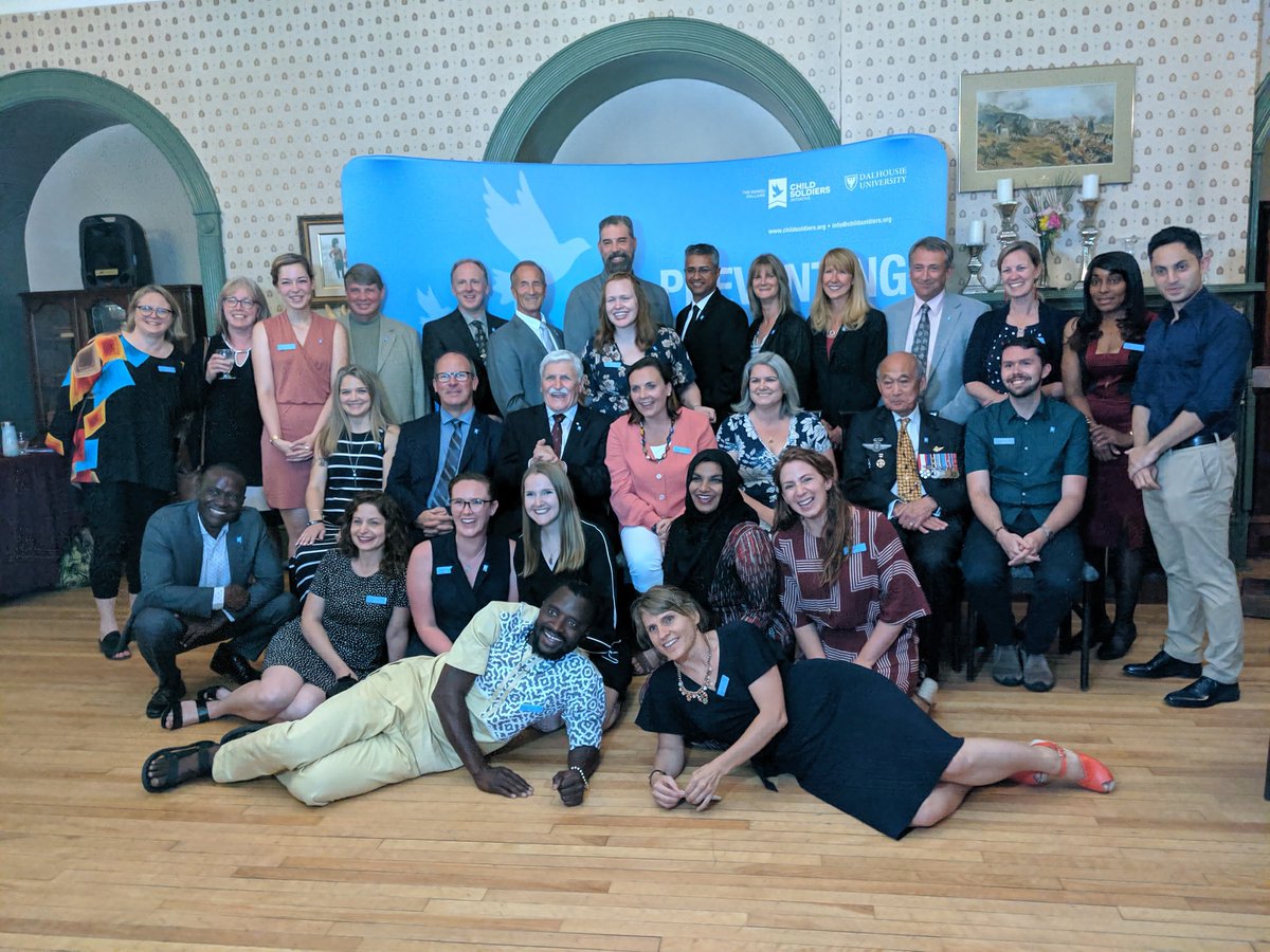SherryCarmont's tweet photo. Congratulations to the graduates of #VTECS 2019 class and all those who work to make this program a great success at the @romeodallaire  @ChildSoldiers Initiative. Grads are vets from #police and military across Canada. @CanadianForces #DalhousieU https://t.co/A9vr5i9Ibg