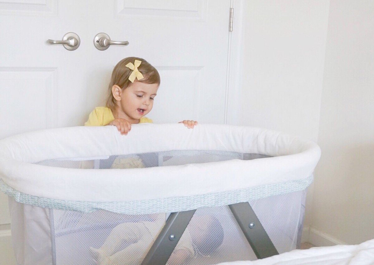 HollyBBaking's tweet photo. #ad Shes SO excited to be a big sister and is doing lots of practice with her dolls in the @ingenuitybaby Foldaway Rocking Bassinet from @walmart I would have totally added this to my registry as a first time mom! #ingenuitybaby #babyregistry #babymusthave https://t.co/xtwLo5PFgd https://t.co/KmkKyIpkkH