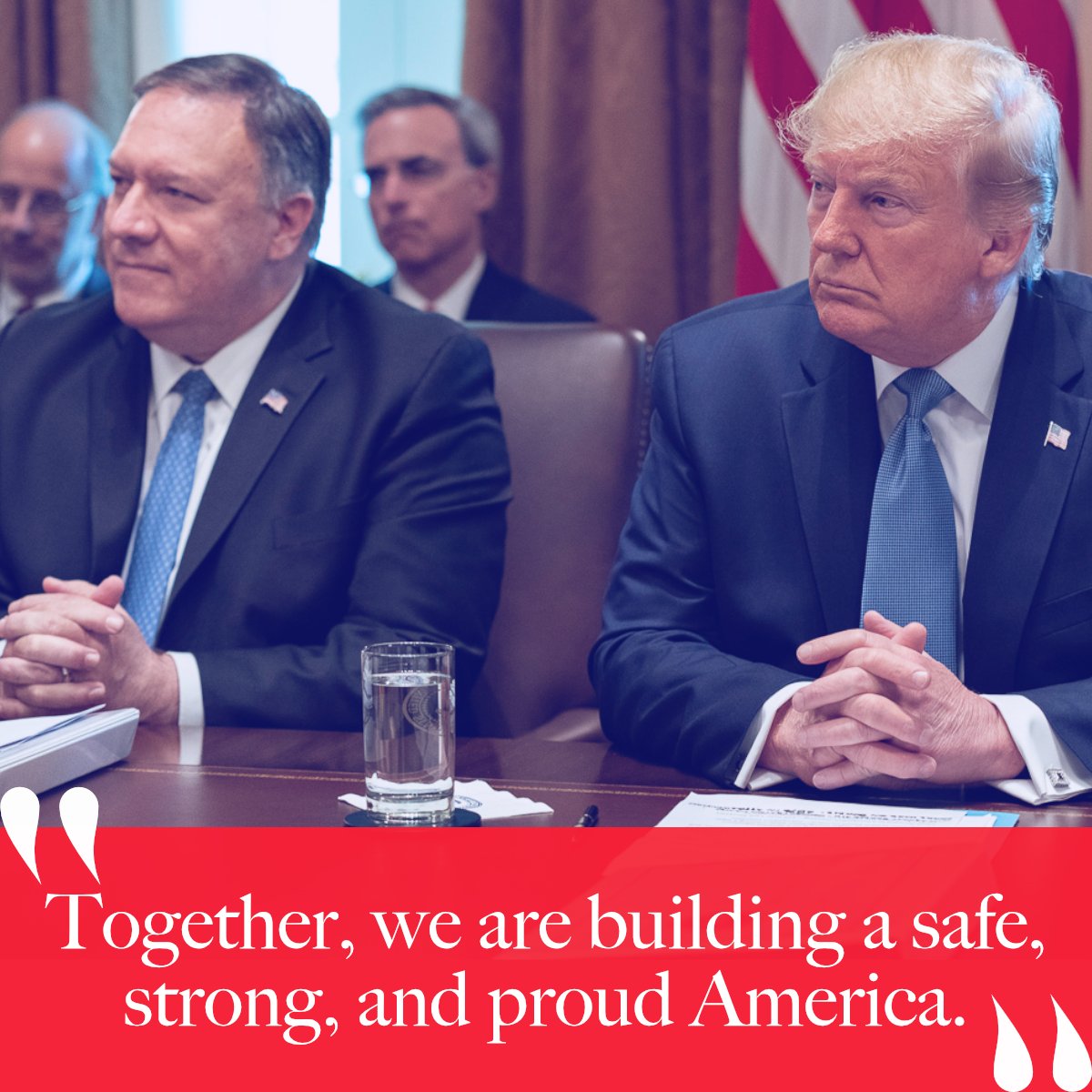 President Trump and Secretary of State Mike Pompeo, a Kansas native.