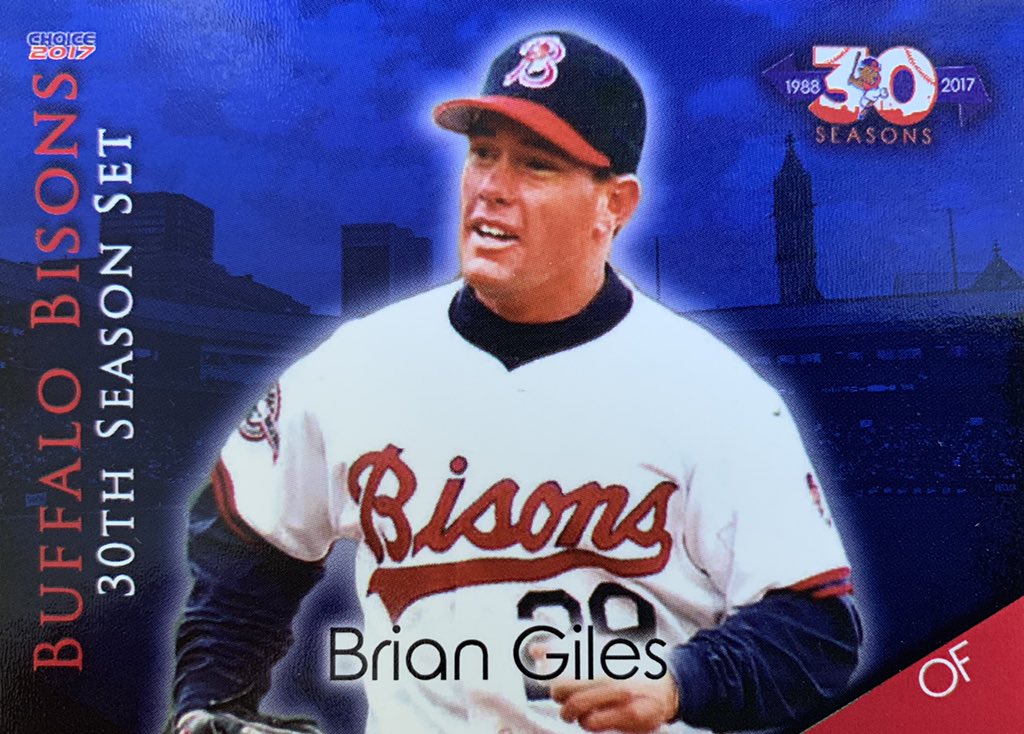 #OTD in 1995, Brian Giles went 4-for-5 with two home runs and seven RBI. He  also singled home Torey Lovullo with the winning run in the 11th inning, in #Buffalo’s 8-7 win over the Omaha Royals. #Bisons