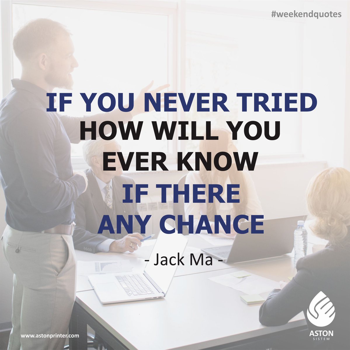 astonsistem's tweet photo. Jangan pernah menyerah. Terus berusaha ...
Selamat berakhir pekan Sobat Aston ...
Enjoy your quality time ....
#quotes #weekendquotes #meme #astonsistem #astonprinter https://t.co/M8ulks4XHG