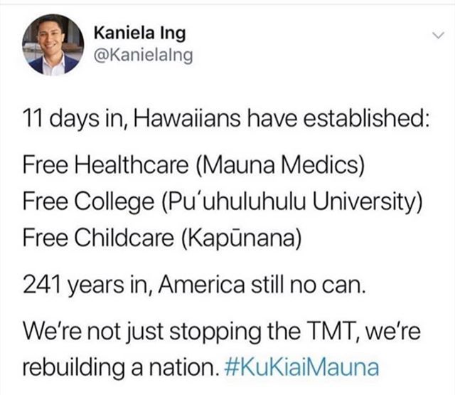 This world exists, right now. Today. It's not a utopian pipedream or foggy futurist forecast. It's not a strategic plan or a campaign strategy; it's just humanity, in love with humanity, taking care of one another. #KapuAloha

Everyone in the #WeAreMauna… ift.tt/2GJV6nd