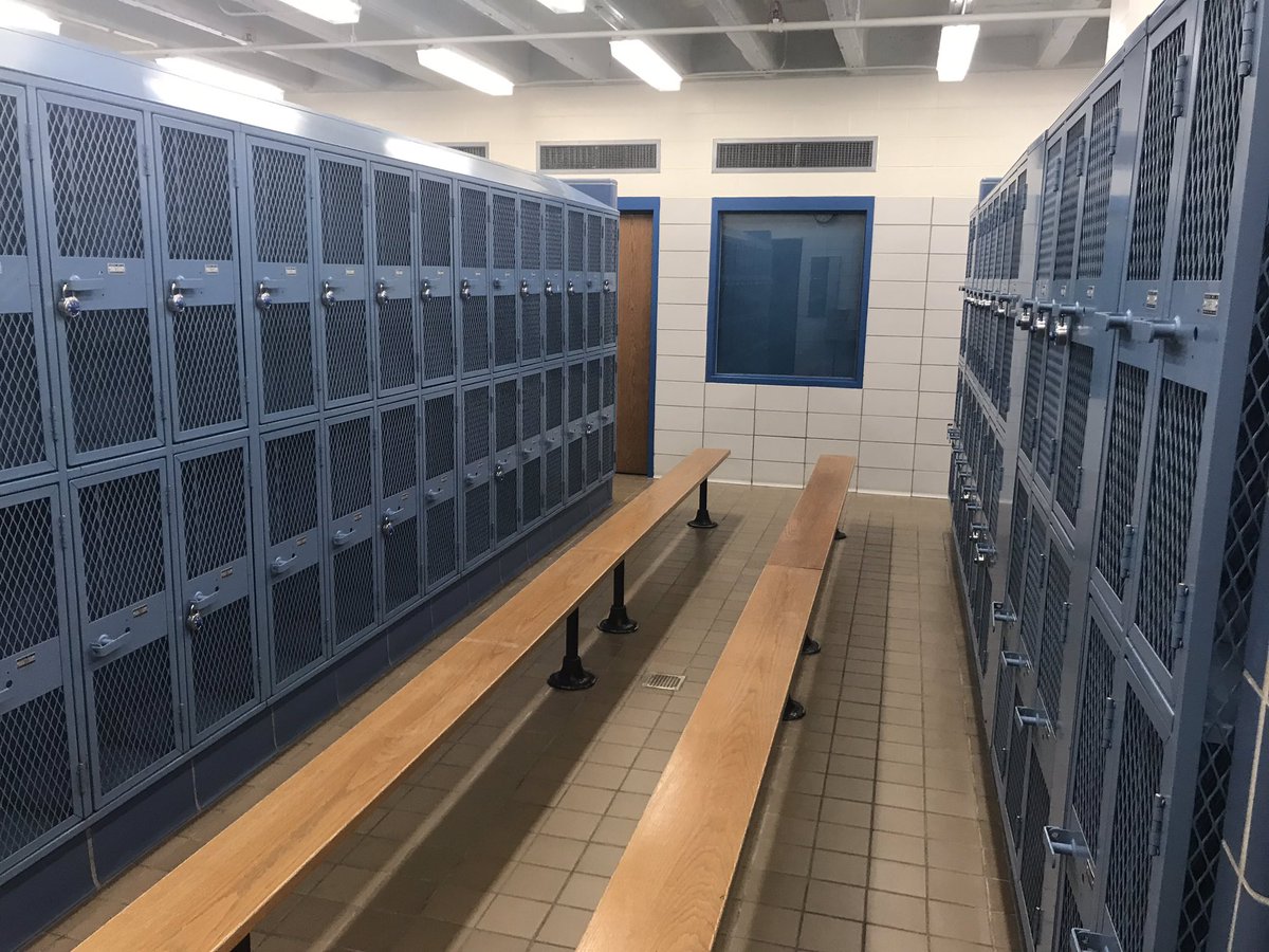 Spartan_CC's tweet photo. Boys locker room - done! Locks are on, combos recorded. One more locker room to go. #thewellisdeep and so are the amount of locks - 77 in the boys locker room. https://t.co/e4eP1VKwwF